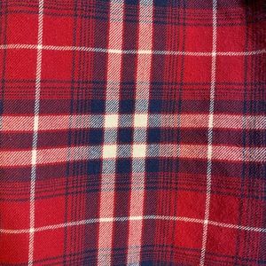 GARAGE RED PLAID BOYFRIEND BUTTON DOWN SHIRT